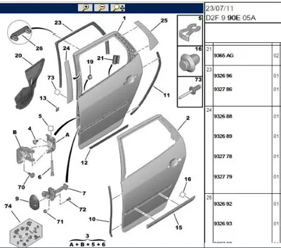 PSA 9181.Q1 Arka Kapı Gergisı 9181Q1