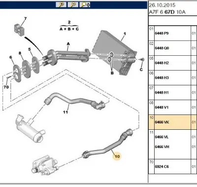 PSA 6466.VK Kalorifer Hortumu 6466VK