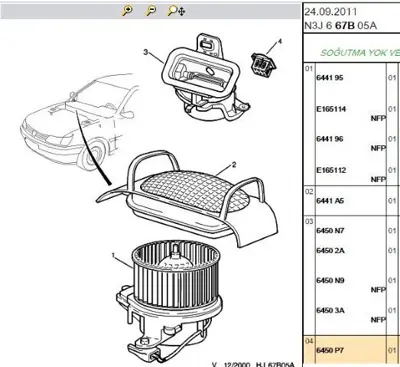 PSA 6450.P7 Kalorıfer Rezıstans 6450P7