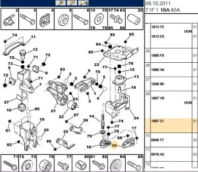 PSA 1807.Z1 Motor Kulagı 180687 1806A0 1806A3 1807Z1 180940