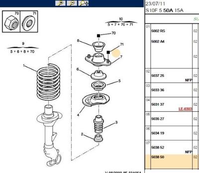 PSA 5038.50 Yaytutucu 503815 503850 503850SET 503850SET1 503815SET 503815S 503850S 503850S1 9614031780 25355019