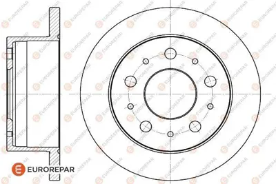 EUROREPAR 1618863480 Mqp Arka Fren Dıskı 4249G6 4249K9 E169248 1606401780 1607880580 1618863480 4246Z1 4249K8 4246Z3 424940