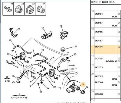 PSA 6434.74 Silecek Su fıskiye Motoru 643474 G816810190020 5350661245 61661358328 61661360905 61661367616