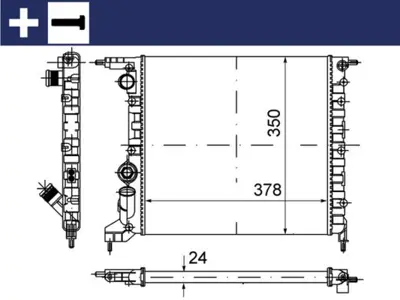 BEHR MAHLE CR 615 000S Radiatorrenault Clıo 7701412007