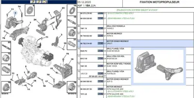 PSA 9678251480 Sağ Üst Motor Kulagı 9678251480 9681706580 9678252080