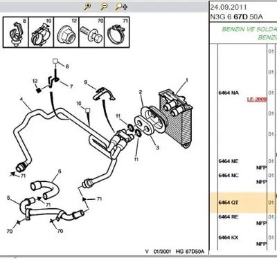 PSA 6464.QT Kalorifer Hortumu 6464QT