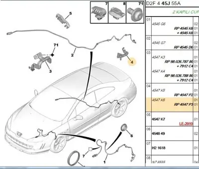 PSA 4545.K6 Abs Sensörü 4545K6 4545H9 4545.H9 4545.K6 9670055080 9670055080