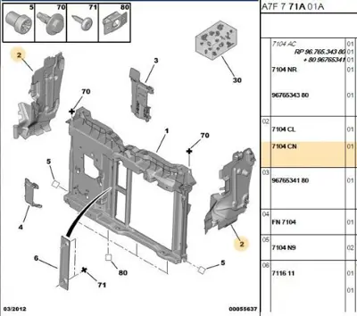 PSA 7104.CN Ön Panel Yan PLastik 7104CN