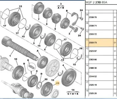 PSA 2333.73 6.Vıtes Dıslısı 233373