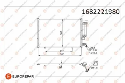 EUROREPAR 1682221980 Klima Radyatörü 1682221980