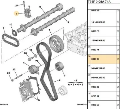 PSA 0849.30 Eksantrik Zıncır Gergisı 0849.30