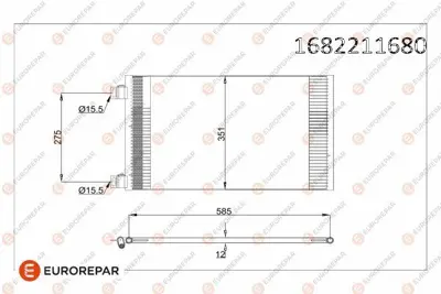 EUROREPAR 1682211680 Klima Radyatörü 1682211680