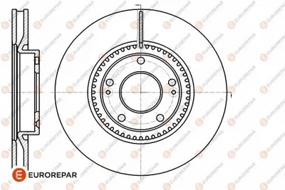 EUROREPAR 1642757080 Erp Ön Fren Disk Tek 1642757080