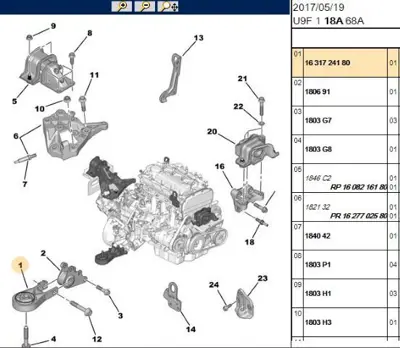 PSA 1631724180 Sanzuman Alt Kulak 1631724180 180690 180695 1352887080 1343631080 18069 1363377080 1631772480