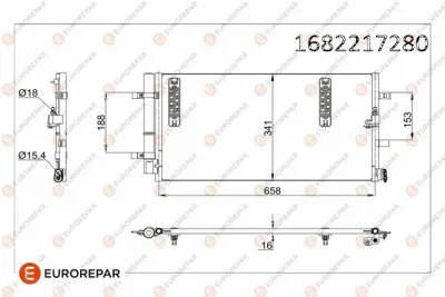 EUROREPAR 1682217280 Klima Radyatörü 1682217280