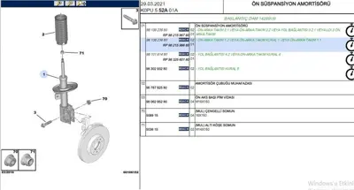 PSA 9821596680 Amortısör Ön 9821596680 9810161480 9810161480 9813823680 9813823680 9821596680