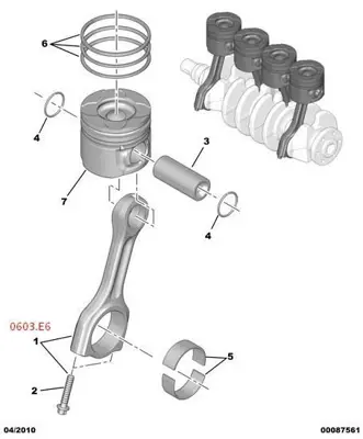 PSA 0603.E6 Pıston Kolu 0603.E6