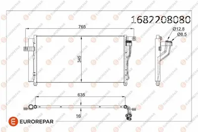 EUROREPAR 1682208080 Klima Radyatörü 1682208080