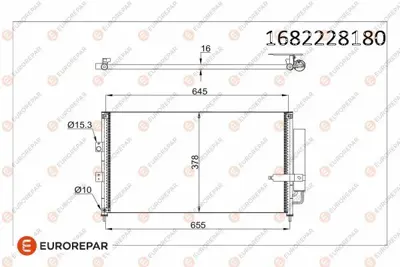 EUROREPAR 1682228180 Klima Radyatörü 1682228180