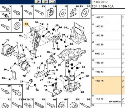 PSA 1807.P5 Motor Kulagı 1807L6 1807P5 180754 180756 180757 184452 184454 97523179 1807H7 1807L4