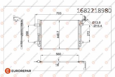 EUROREPAR 1682218980 Klima Radyatörü 1682218980