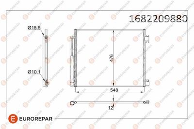 EUROREPAR 1682209880 Klima Radyatörü 1682209880