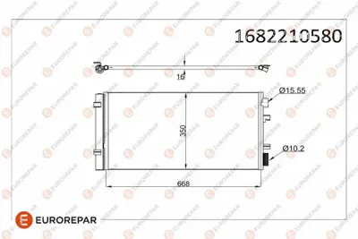 EUROREPAR 1682210580 Klima Radyatörü 1682210580