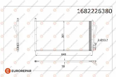 EUROREPAR 1682226380 Klima Radyatörü 1682226380