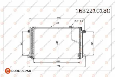 EUROREPAR 1682210180 Klima Radyatörü 1682210180
