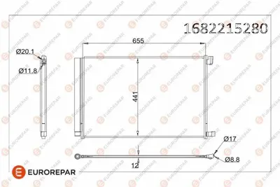 EUROREPAR 1682215280 Klima Radyatörü 1682215280