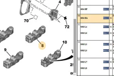 PSA 6554.HA Cam Açma Düğmesi 6554HA 6554HA