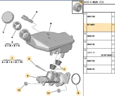 PSA 4601.R7 Fren Ana Merkezı 4601R7 4601R7SK1