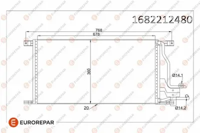 EUROREPAR 1682212480 Klima Radyatörü 1682212480