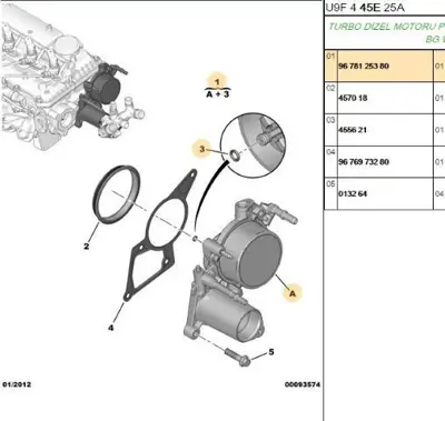 PSA 9678125380 Vakum Pompası 9678125380