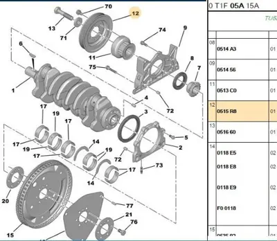 PSA 0515.R8 Krank Kasnağı 0515.R8