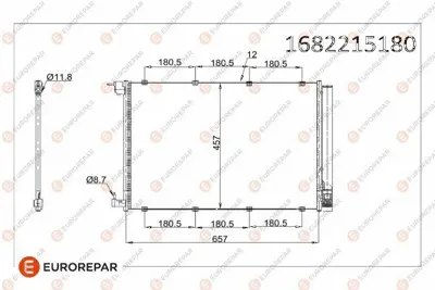 EUROREPAR 1682215180 Klima Radyatörü 1682215180
