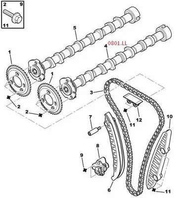 PSA 0801.LL Eksantrik Mılı : Emme 0801.LL