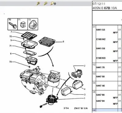 PSA 6441.CE Kalorıfer Modülü 6441CE 6845788 55702441 5211957 77366112 A43000800 A43000900 A43001400 A43002500 G17750C0