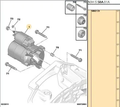 PSA 5802.C9 Mars Motoru 96028857 9605219380 96052193 96087192 96093132 96095132 97530824 5802A0 5802CC 5802CG