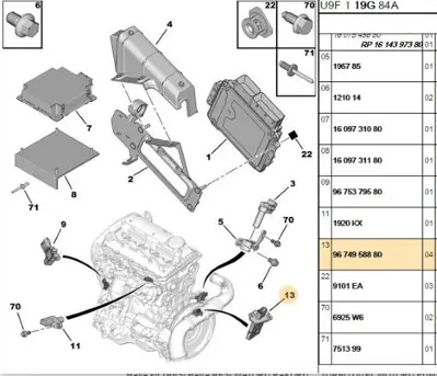PSA 9674958880 Hava Fıltre Sensörü 9674958880