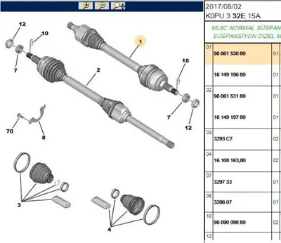 PSA 9806153080 Solaks20 9806153080 1614919680 1614920580 9813092180