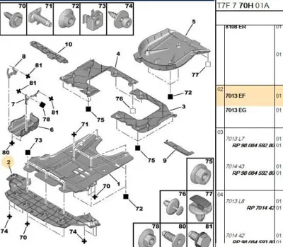 PSA 7013.EF Ön Tampon Alt Deflektörü 7013EF