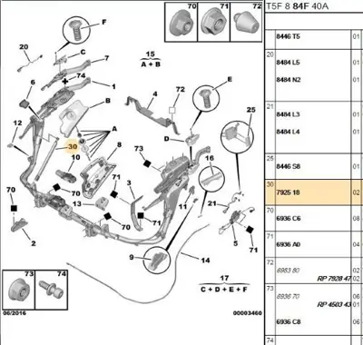 PSA 7925.18 Bagaj Kapak Amortisörü 792518 7925.18 9652371280 9652371280