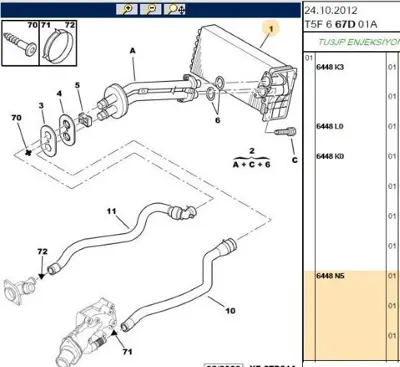 PSA 6448.N5 Kalorifer Radyatör 6448N5