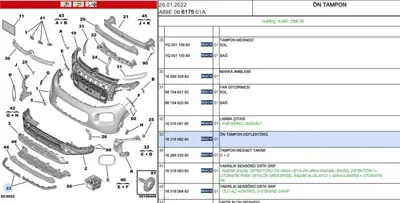 PSA 1631806280 Ön Tampon Alt Çıtası C3 Crs 1631806280