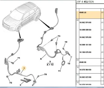 PSA 4545.L6 Ön Abs Kaptörü  4545L6 4670A646