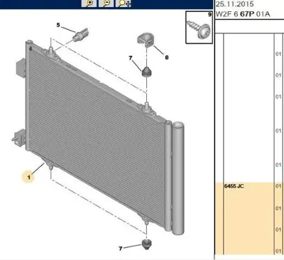 PSA 6455.JC Klima Radyatörü 6455JA 6455JC 9684993080 9686085780 16458473 6455JAZ