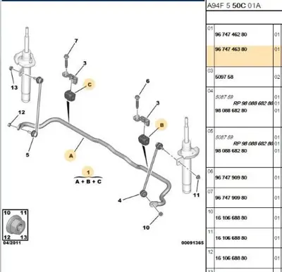 PSA 9674746380 Viraj Demiri 5081P3 5081P3SK 9674746280 9674746280SK 9674746380