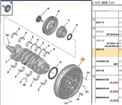 PSA 0532.T4 Volan 0532.T4