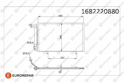 EUROREPAR 1682220880 Klima Radyatörü 1682220880
